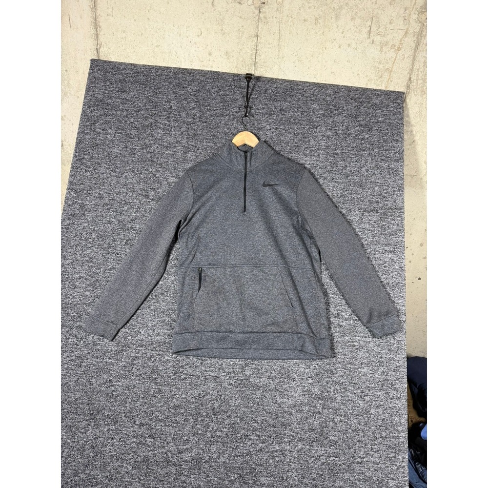 Nike Therma-FIT Mens Quarter Zip Pullover Heather Grey CU6217-071 L